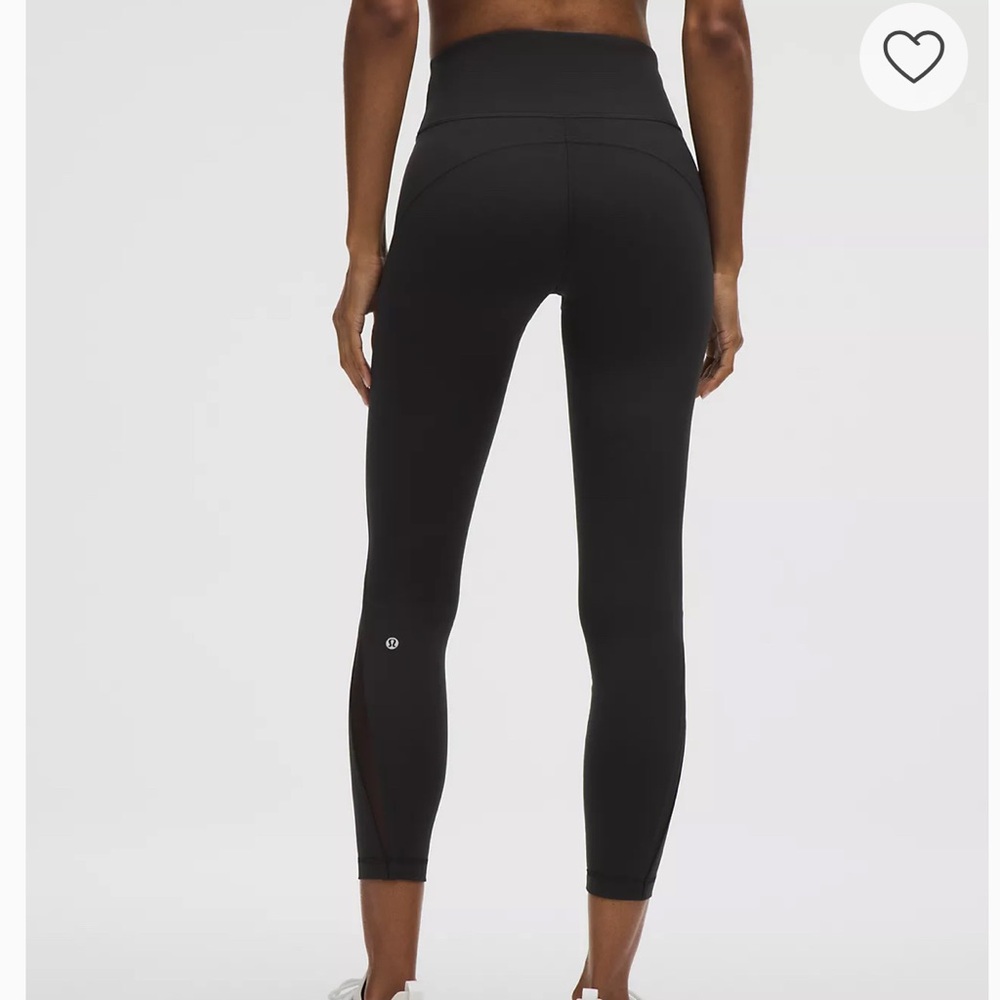 lululemon Wunder Train Mesh Panel High-Rise Tight 25" - Black Size 6